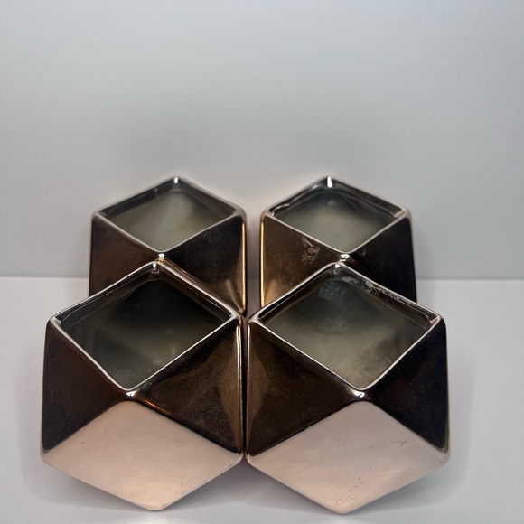 Fringe Rose Gold Hexagonal Prism Decor - Picture 2 of 4